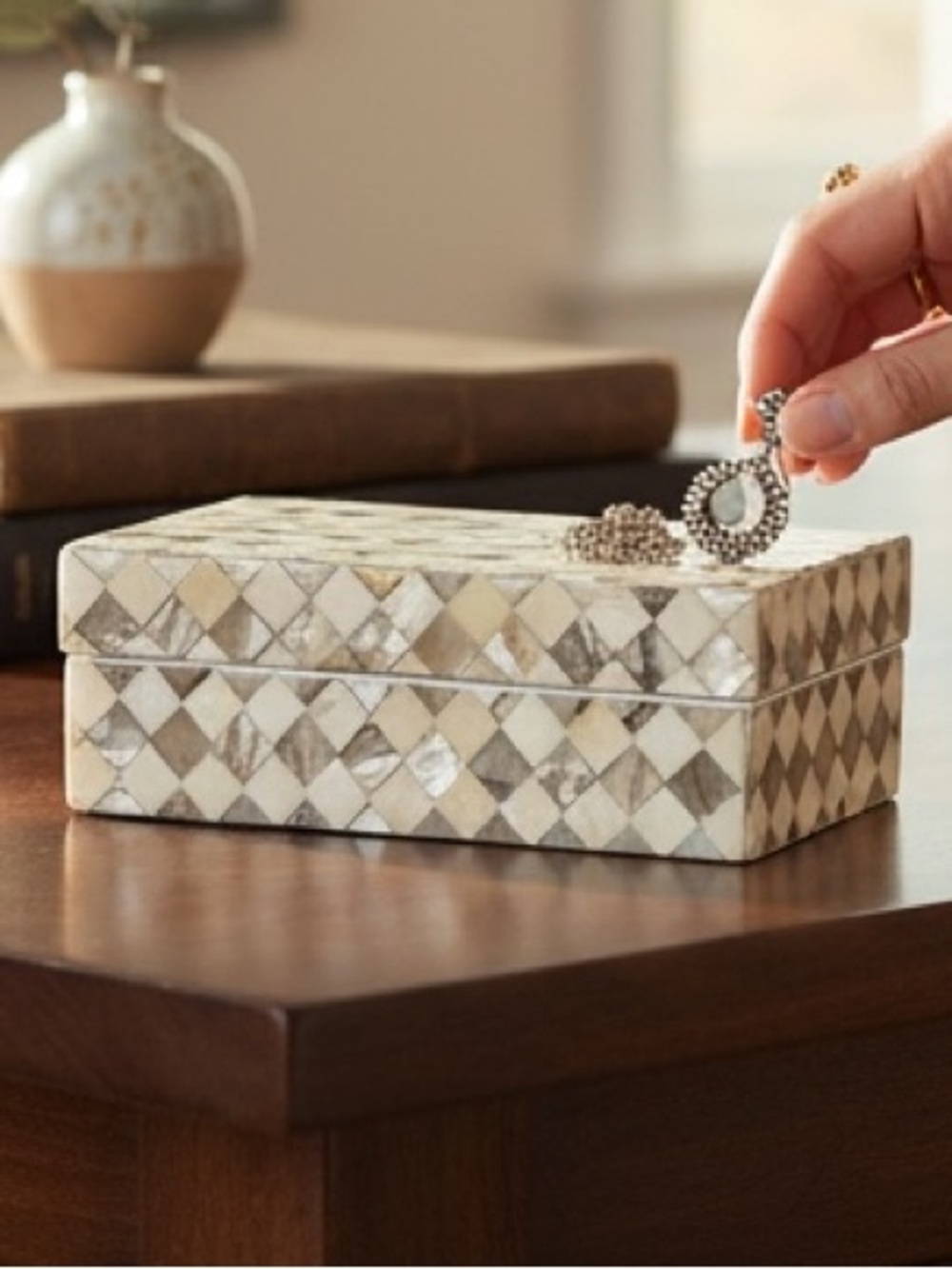 Mother of Pearl Decorative Box by Zodax